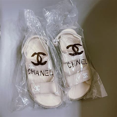 chanel sandals white|chanel transparent sandals.